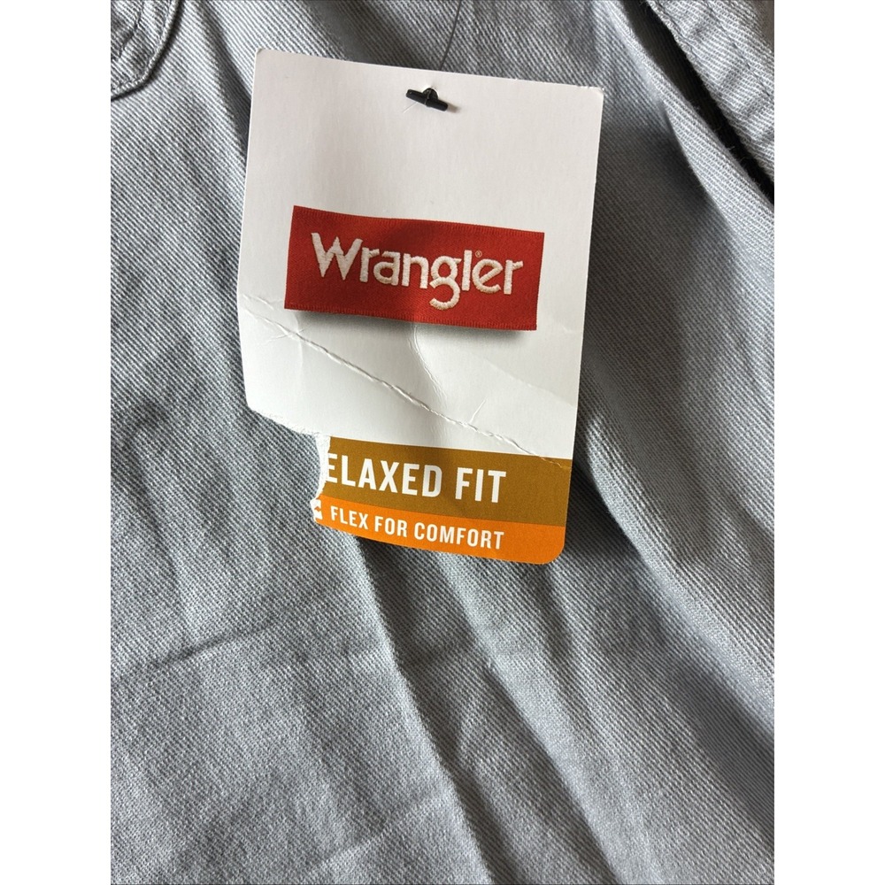 Wrangler Men's Comfort Flex Shirt Twill Long Sleeve Button Up 2XL Gray - Picture 5 of 15
